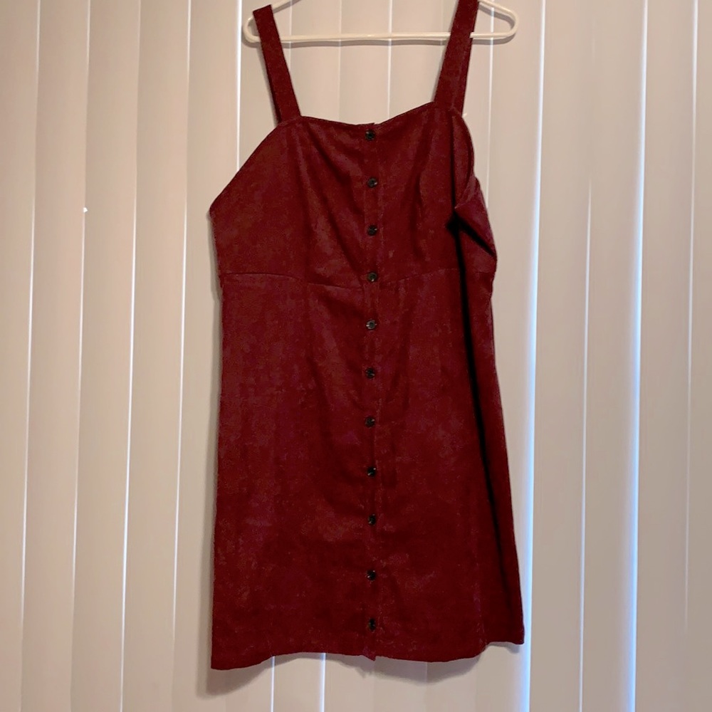 SHEIN Burgundy Midi Dress